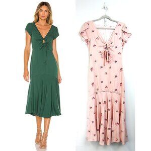 NEW Tularosa Avalynn Floral Embroidered Cutout Maxi Dress Small